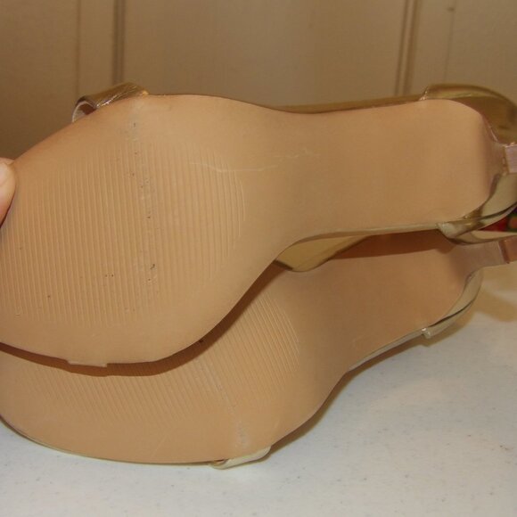 NWOT NWOB Lulus Gold Glitzy Holiday Party Stiletto Heels Never Worn Sz 7.5 - Picture 6 of 6